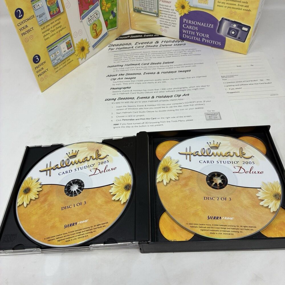 Hallmark Card Studio Deluxe - Retail Box Complete - Picture 3 of 10